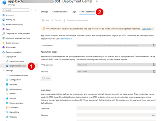 How to Find Azure App Service FTP/FTPS Credentials
