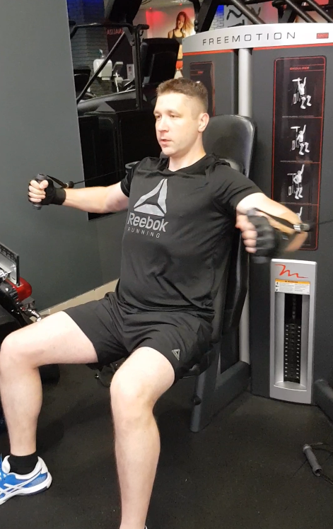 Piotr Bach at gym training