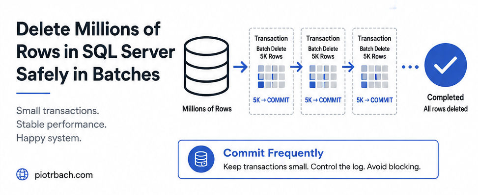 delete millions of rows in sql server safely in batches