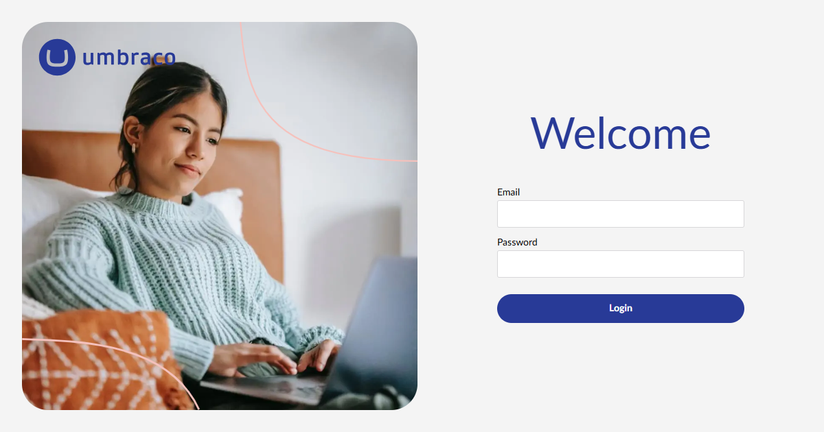 Umbraco 13 login screen after the configured idle timeout has expired.