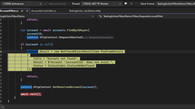 How to Test ASP.NET Core Action Filters with xUnit