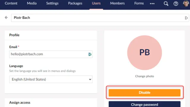 How to Permanently Delete an Umbraco 8 User