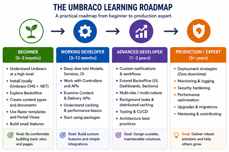 A practical Umbraco learning roadmap