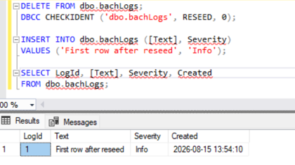 Reset Identity Values in SQL Server with DBCC CHECKIDENT - featured image